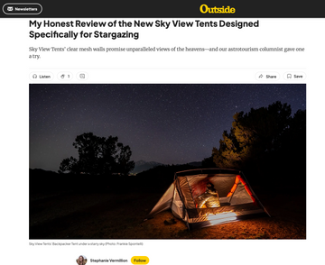 Sky View Tents Featured in Outside Magazine: A Big Moment for Our Small Colorado Startup