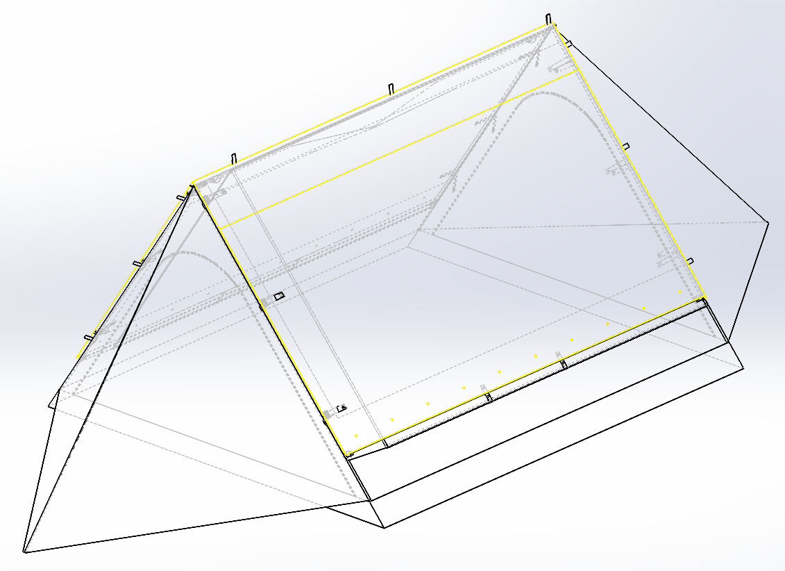 Graphic design rendering of Sky View Tents Gen2 XL to be released March 2026
