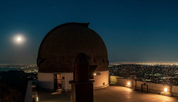 view of Griffith Observatory in Los Angeles at night.