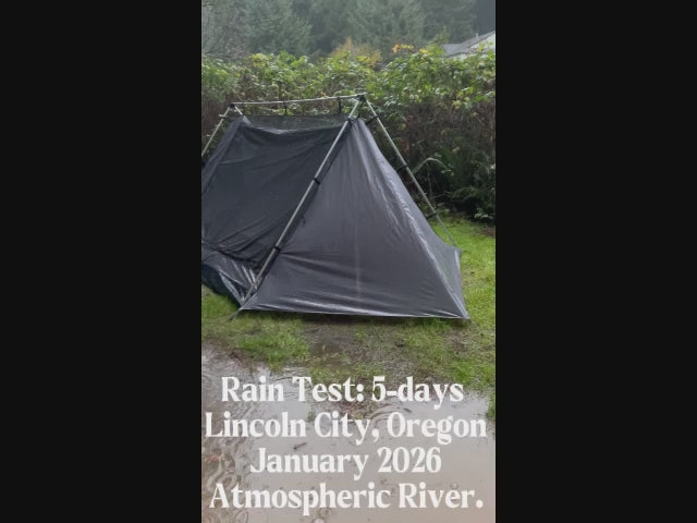 video of rain testing a stargazing tent